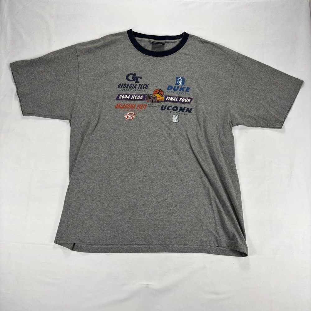 Jansport NCAA Final Four‎ 2004 T Shirt Georgia Tech Duke UConn Gray XXL Mens